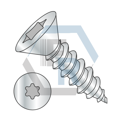 Six-Lobe, Steel Zinc Icon